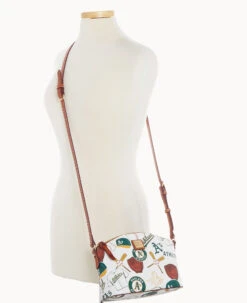 MLB Oakland A's Suki Crossbody Med Wristlet ATHLETICS -Dooney & Bourke M1696G QUMWPATNOAKA ALT5