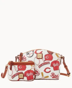 MLB Reds Suki Crossbody Med Wristlet REDS