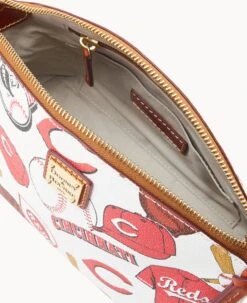 MLB Reds Suki Crossbody Med Wristlet REDS -Dooney & Bourke M1696G QUMWPATNREDS ALT2 1