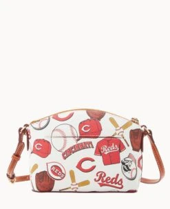 MLB Reds Suki Crossbody Med Wristlet REDS -Dooney & Bourke M1696G QUMWPATNREDS ALT3 1