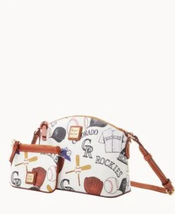 MLB Rockies Suki Crossbody Med Wristlet ROCKIES -Dooney & Bourke M1696G QUMWPATNROKI ALT1 1