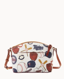 MLB Twins Suki Crossbody Med Wristlet TWINS -Dooney & Bourke M1696G QUMWPATNTWNS ALT3