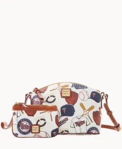 MLB Twins Suki Crossbody Med Wristlet TWINS -Dooney & Bourke M1696G QUMWPATNTWNS ALT4 1