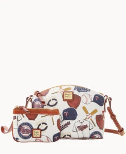 MLB Twins Suki Crossbody Med Wristlet TWINS -Dooney & Bourke M1696G QUMWPATNTWNS ALT4