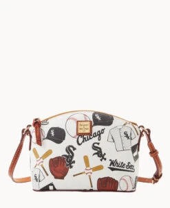MLB White Sox Suki Crossbody Med Wristlet WHITE SOX -Dooney & Bourke M1696G QUMWPATNWHSX 2