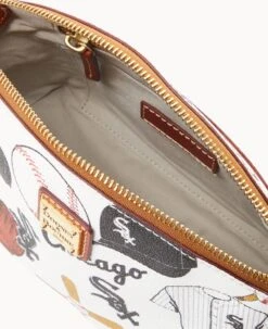 MLB White Sox Suki Crossbody Med Wristlet WHITE SOX -Dooney & Bourke M1696G QUMWPATNWHSX ALT2 1