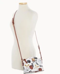 MLB White Sox Suki Crossbody Med Wristlet WHITE SOX -Dooney & Bourke M1696G QUMWPATNWHSX ALT5 1