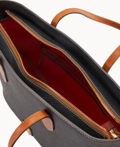 Pebble Grain Tote With Medium Wristlet Black 27 Pebble Grain Tote With Medium Wristlet Black -Dooney & Bourke M2320G P1BLPATN ALT2 1