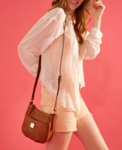 Pebble Grain Margo Crossbody Black Black -Dooney & Bourke R0875 ILD lifestylejpg 1