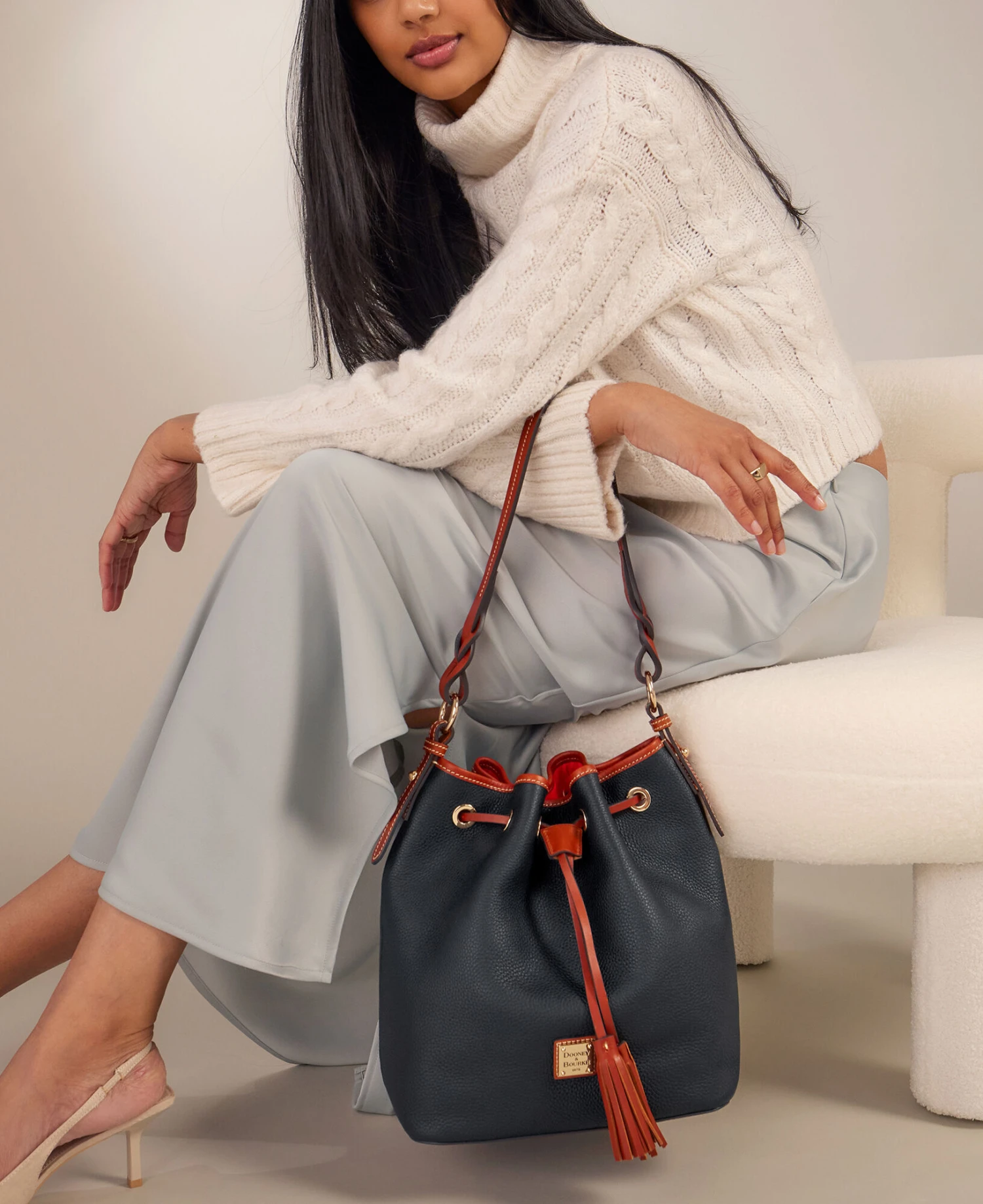 Pebble Grain Tasha Drawstring Caramel 2 Pebble Grain Tasha Drawstring Caramel - Image 2