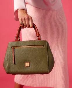 Pebble Grain Small Zip Satchel Caribbean Blue -Dooney & Bourke R1929 ILD lifestyle 1