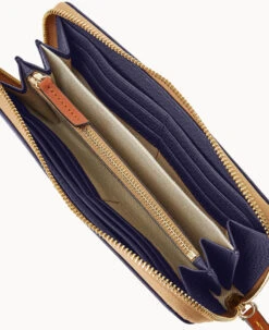 Pebble Grain Large Zip Around Wristlet Midnight Blue -Dooney & Bourke W0126G 9PMDPAKR ALT2