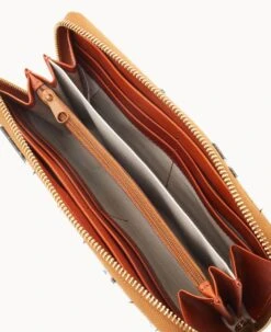 MLB Marlins Large Zip Around Wristlet MARLINS -Dooney & Bourke W0126G QUMWPATNMRLN ALT2 1