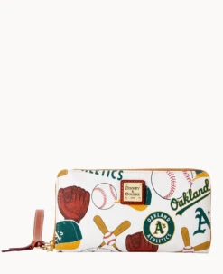 MLB Athletics Large Zip Around Wristlet ATHLETICS -Dooney & Bourke W0126G QUMWPATNOAKA 2
