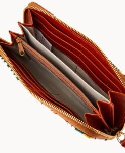 MLB Athletics Large Zip Around Wristlet ATHLETICS -Dooney & Bourke W0126G QUMWPATNOAKA ALT2 1