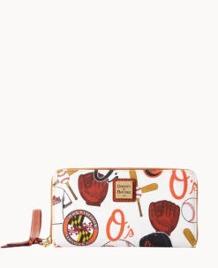 MLB Orioles Large Zip Around Wristlet ORIOLES -Dooney & Bourke W0126G QUMWPATNORLS 2