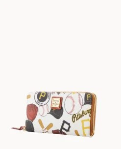 MLB Pirates Large Zip Around Wristlet PIRATES -Dooney & Bourke W0126G QUMWPATNPRAT ALT1 1