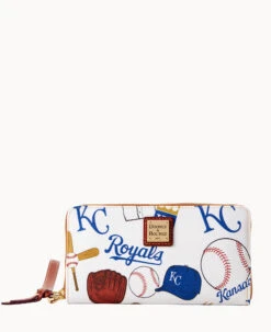 MLB Royals Large Zip Around Wristlet Royals