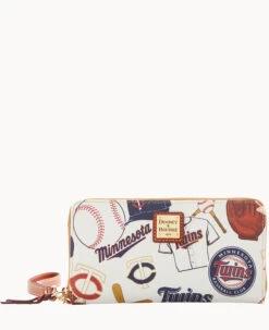 MLB Twins Large Zip Around Wristlet TWINS