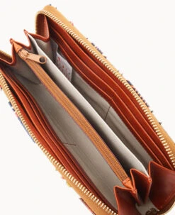 MLB Twins Large Zip Around Wristlet TWINS -Dooney & Bourke W0126G QUMWPATNTWNS ALT2