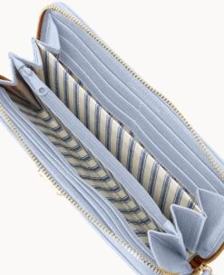 Saffiano Large Zip Around Wristlet Glacier Blue 28 Saffiano Large Zip Around Wristlet Glacier Blue -Dooney & Bourke W0126G SI3FSI3F0002 ALT2 1