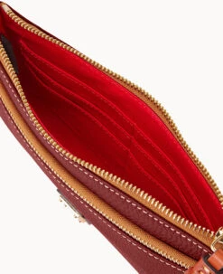 Pebble Grain Double Zip Wristlet Wine -Dooney & Bourke W0174G AWWNPATN ALT2