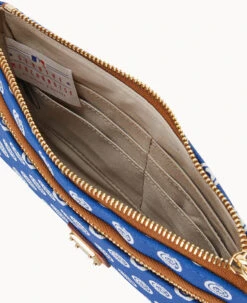 MLB Cubs Double Zip Wristlet Chicago Cubs -Dooney & Bourke W0174G MJBUPATNCUBS ALT2