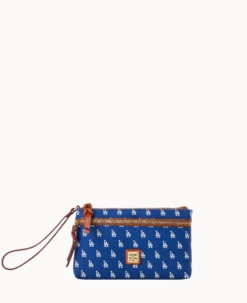 MLB Dodgers Double Zip Wristlet Los Angeles Dodgers -Dooney & Bourke W0174G MJBUPATNDODG 2