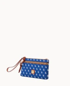 MLB Dodgers Double Zip Wristlet Los Angeles Dodgers -Dooney & Bourke W0174G MJBUPATNDODG ALT1 1