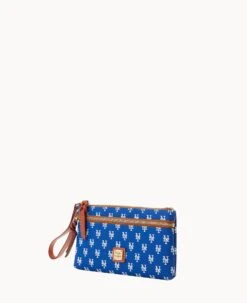 MLB Mets Double Zip Wristlet New York Mets -Dooney & Bourke W0174G MJBUPATNMETS ALT1 1