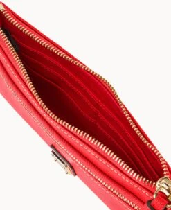 Saffiano Double Zip Wristlet Tomato 25 Saffiano Double Zip Wristlet Tomato -Dooney & Bourke W0174G SITOSITO ALT2 1