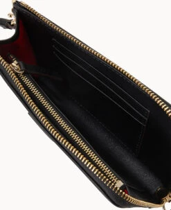 Florentine Folded Zip Wristlet Black Black -Dooney & Bourke W0177D SCBLSCBL ALT2
