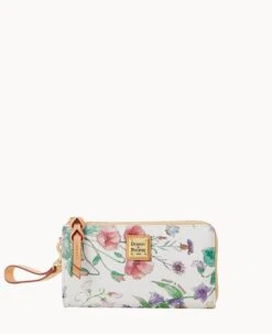 Botanical Collection Folded Zip Wristlet White -Dooney & Bourke W0177G BZWHSVNA 1