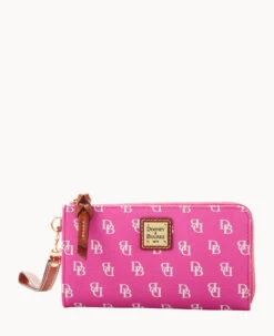 Gretta Folded Zip Wristlet Bone 28 Gretta Folded Zip Wristlet Bone -Dooney & Bourke W0177G NGFHPATN