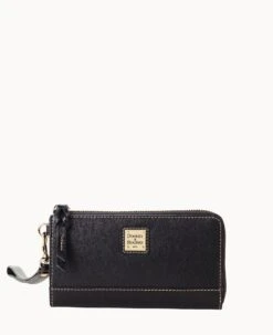 Saffiano Folded Zip Wristlet Black 29 Saffiano Folded Zip Wristlet Black -Dooney & Bourke W0177G SIBLSIBL 2