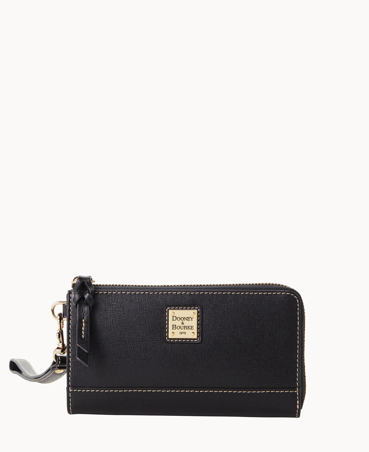Saffiano Folded Zip Wristlet Black 1 Saffiano Folded Zip Wristlet Black