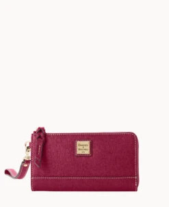 Saffiano Folded Zip Wristlet Black 33 Saffiano Folded Zip Wristlet Black -Dooney & Bourke W0177G SICBSICB