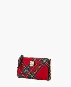 Tartan Folded Zip Wristlet Red 14 Tartan Folded Zip Wristlet Red -Dooney & Bourke W0177G TTRDPABL ALT1 1
