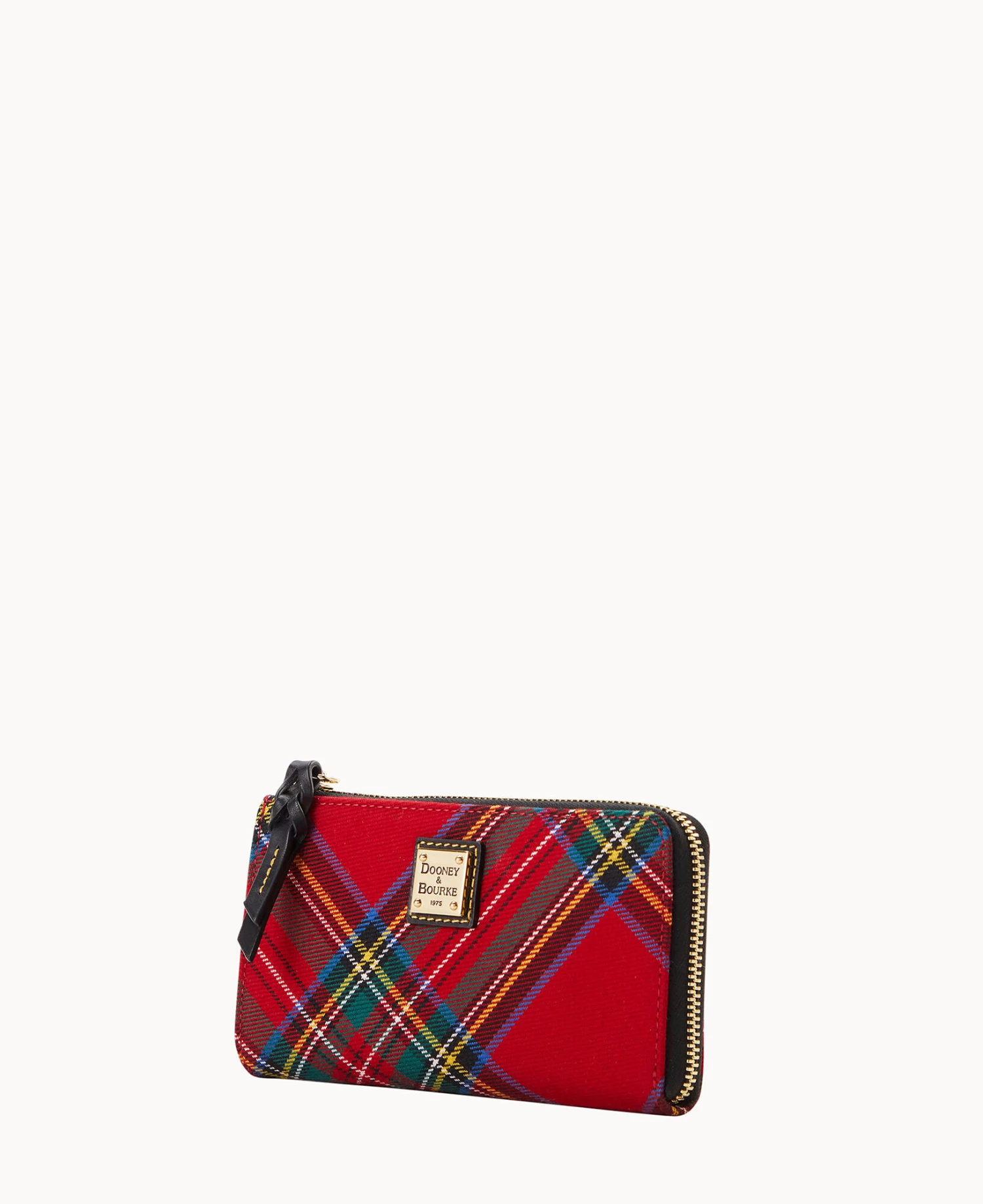 Tartan Folded Zip Wristlet Red 2 Tartan Folded Zip Wristlet Red - Image 2