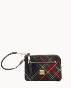 Tartan Zip Around Wristlet Black -Dooney & Bourke W0257G TTBLPABL 1