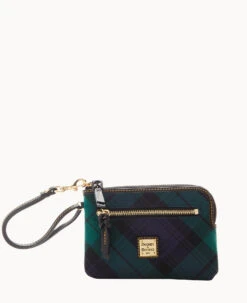 Tartan Zip Around Wristlet Black -Dooney & Bourke W0257G TTNVPABL
