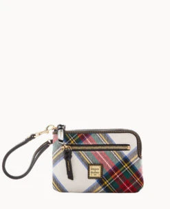 Tartan Zip Around Wristlet Black -Dooney & Bourke W0257G TTWHPABL