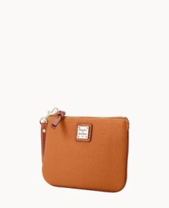 Pebble Grain Stadium Wristlet French Caramel -Dooney & Bourke W0279G AWFCPATNLING ALT1 1