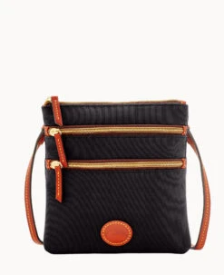 Nylon North South Triple Zip Navy 31 Nylon North South Triple Zip Navy -Dooney & Bourke W0298G INBLPATN