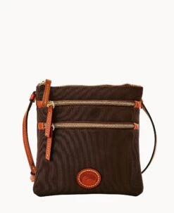 Nylon North South Triple Zip Navy 38 Nylon North South Triple Zip Navy -Dooney & Bourke W0298G INBMPATN