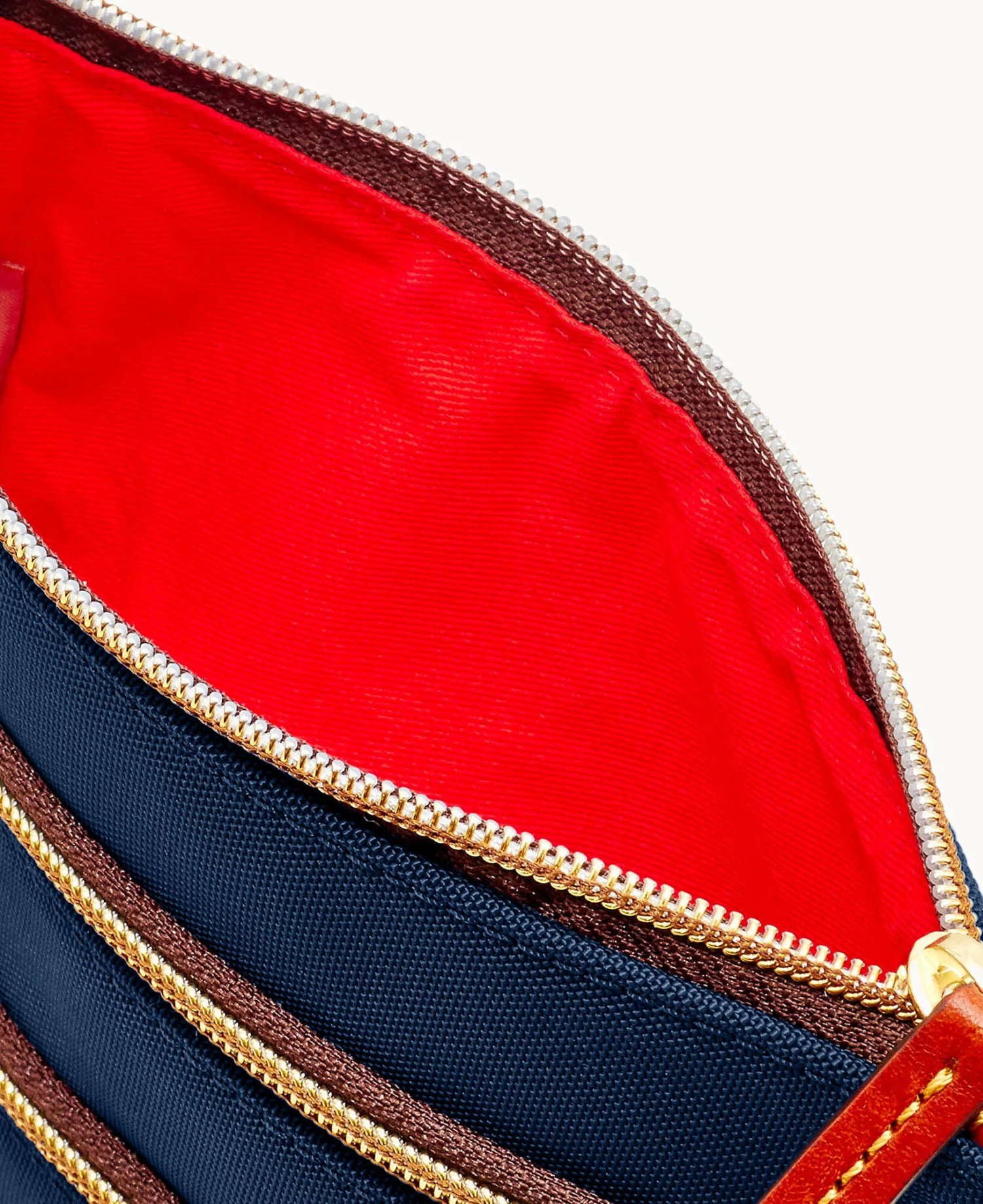 Nylon North South Triple Zip Navy 4 Nylon North South Triple Zip Navy - Image 4