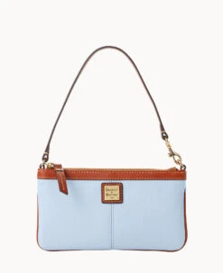 Pebble Grain Large Slim Wristlet Black -Dooney & Bourke W0312G AW3FPATN