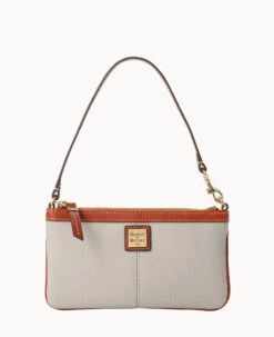 Pebble Grain Large Slim Wristlet Black -Dooney & Bourke W0312G AW8FPATN