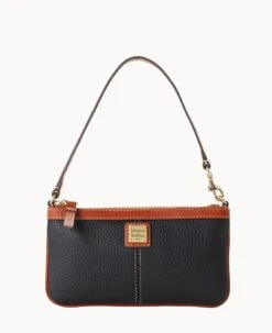 Pebble Grain Large Slim Wristlet Black -Dooney & Bourke W0312G AWBLPATN 1