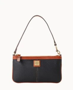 Pebble Grain Large Slim Wristlet Black -Dooney & Bourke W0312G AWBLPATN 2